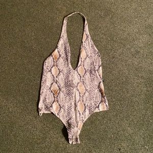 Express Snakeskin bodysuit
